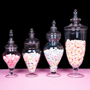 糖果罐玻璃装硬糖，罐子欧式创意糖缸水晶，玻璃罐带盖装饰品甜品台
