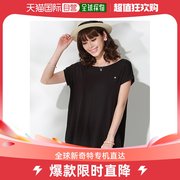 日本直邮SWEET MOMMY 女士夏季竹纤维T恤 背部开叉蕾丝设计 舒适