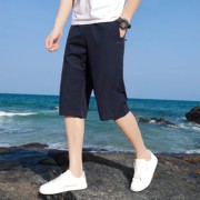 夏季男士超薄款夏天短裤，中裤7分过膝裤子，夏装运动休闲沙滩裤健身