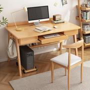 实木腿电脑桌台式桌，家用简易桌子书桌简约现代卧室书房学习办公桌