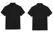 2023夏季男士黑色简约短袖polo衫韩版修身商务时尚刺绣t恤衫
