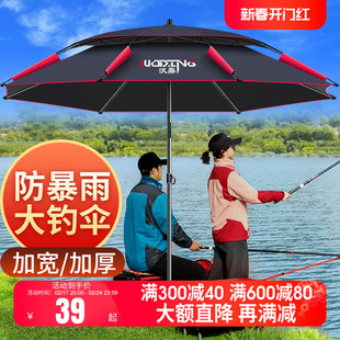 沃鼎钓鱼伞大钓伞户外遮阳专用雨伞2023加厚防晒雨新型拐杖伞