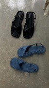 chicupdate)23ss!韩国同款时髦设计夏日牛仔软底气质百搭凉鞋
