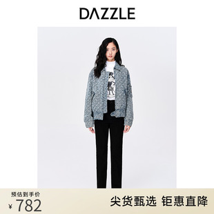 DAZZLE地素奥莱 立体LOGO设计感牛仔棉服外套女2D4RB156S