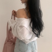 韩国chic春季冰丝薄款短款防晒针织衫长袖连帽针织开衫外套上衣女