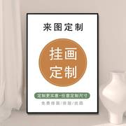 高档装饰画来图定制尺寸，订做无框画动漫海报照片，打印客厅玄关墙壁