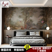欧式复古热带雨林植物墙布客厅卧室餐厅沙发丛林背景墙纸壁纸壁画
