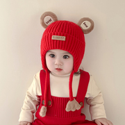 宝宝帽子婴儿秋冬季男童女童可爱超萌男孩保暖儿童冬天女孩护耳帽