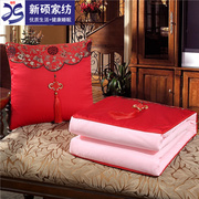 中式抱枕被子两用午睡办公室汽车多功能靠垫被车载枕头被子中国风