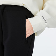 阿迪达斯加绒裤子女冬季显瘦长裤黑色加厚运动裤女卫裤GR3741