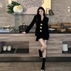 韩雨嘉黑色西装外套，女春秋2023韩版休闲气质高级感西服上衣