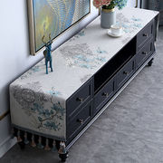 电视柜套防尘罩布高档中式桌布盖布长方形茶几台布布艺桌垫中国风