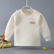 秋冬儿童保暖衣婴儿单件保暖上衣，宝宝加绒秋衣，上衣夹棉内穿打底衣