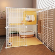 猫笼子家用室内超大自由空间厕所一体两层养幼猫咪猫屋猫窝猫空笼