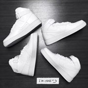 NIKE AIR FORCE 1 AF1纯白全白空军一号低帮中帮板鞋366731CW2288