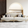 美式轻奢实木三人位沙发现代简约客厅法式真皮沙发网红沙发欧式