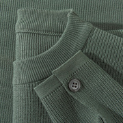 墨绿色重磅软糯冬季保暖毛衣，纯色宽松小清新复古宽松针织衫上衣男