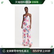 香港直邮潮奢rodarte女士，bias粉色蓝色玫瑰，印花真丝长款吊带