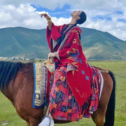 尼泊尔披肩西藏丽江旅游拍照民族，风围巾斗篷女外套加厚保暖大披风