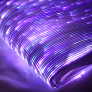 发光面料光纤面料led七彩夜光智能，紫色面料抖音同款光纤布小样(布小样)