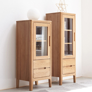 匠米诺纯实木电视柜，边柜北欧家用现代简约小户型橡木立柜客厅家具