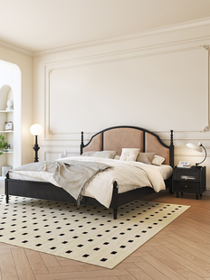 全友家私法式复古床纯实木，软包床1.8米双人，储物床美式床1.5米民宿