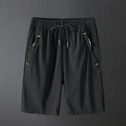透气冰丝短裤男士五分裤，2023夏季弹力大码，空调裤运动速干男装
