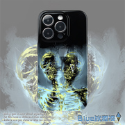 Blue哥特暗黑双骷髅头小众防摔创意手机壳适用于苹果iphone14pro/13/12/11等/华为/vivo/小米/OPPO等安卓机型