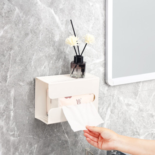 日本抽纸盒一次性洗脸巾，收纳盒壁挂式厨房餐巾纸卫生间墙壁免打孔