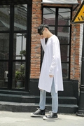 春秋韩版男士长袖T恤街头时尚英伦简约百搭超长款纯色大码大款T恤