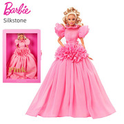 Barbie芭比粉色典藏时尚名模娃娃珍藏款金标周年限量版玩具HCB74
