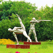 不锈钢运动人物镂空雕塑抽象金属人物户外公园园林景观广场摆件