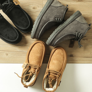时尚保暖   加绒加厚   冬季男士厚实防滑耐磨雪地靴潮短靴