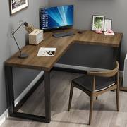 实木L型书桌转角电脑台式桌角落桌子靠墙卧室家用简约异形办公桌