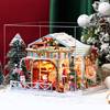 趣益雅diy小屋圣诞雪夜创意圣诞节男女情人礼物玩具拼装房子