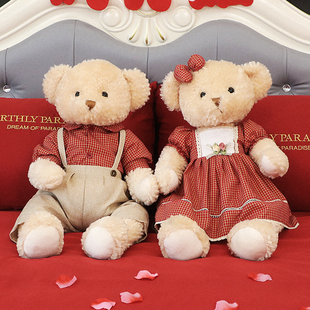 结婚压床娃娃一对情侣抱枕婚房摆件送新人新娘礼物公仔玩具熊