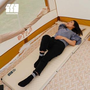 户外自动充气垫露营帐篷床垫睡垫，防潮垫可携式5cm打地舖午休睡地?