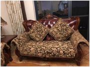 美式沙发套罩全包万能套沙发，笠客厅2023防猫旧皮沙发翻新换套