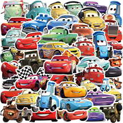 50张大电影汽车总动员涂鸦贴纸儿童玩具小汽车男孩卡通贴画