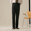 AC120S精纺全羊毛意式高腰直筒单褶西裤男商务休闲高级感正装长裤