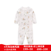 同款拉比儿童纱布内衣套装2024夏季婴儿睡衣无骨薄款空调睡衣