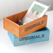 zakka 杂货木盒首饰化妆品收纳盒办公桌面整理木质收纳盒