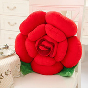 沙发玫瑰花靠垫靠枕客厅大号卡通可爱花朵抱枕汽车用创意床头靠背
