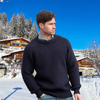 冬季男装超厚棒针手织毛线衣(毛线衣，)大尺码长袖，元宝针粗线帅气毛衣外套