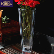 捷克波西米亚，进口透明水晶玻璃，花瓶个性花瓶商务