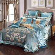 家纺欧式贡缎提花四件套床上用品，床上六八十多件套，美式床品