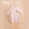 迪士尼婴儿连体衣夏季空调服宝宝米奇哈衣新生儿纯棉外出服薄款