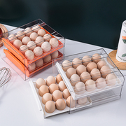 冰箱鸡蛋收纳盒专用双层家用抽屉式食品级放鸡蛋保鲜盒大容量防摔