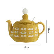 LondonPottery茶壶毛线壶套黄色腈纶针织衣套子可爱精致日式ins风