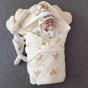 婴儿包被毯初生十月份新生儿宝宝抱被春秋冬保暖包单纯棉产房用品
